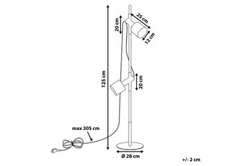 Kastoy Gulvlampe 125 cm - Flerfarvet - Belysning - Lamper & indendørsbelysning - Gulvlampe & standerlampe - Toarmet gulvlampe