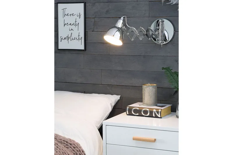 Klarve Væglampe 2 stk E14 - Sølv - Belysning - Lamper & indendørsbelysning - Sengelampe - Sengelampe væg