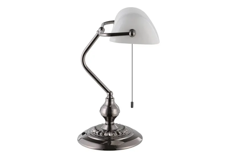 Bordlampe Eglo Banker Nikkel Hvid - Hvid - Belysning - Lamper & indendørsbelysning - Bordlampe - Skrivebordslampe