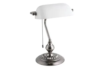 Bordlampe Eglo Banker Nikkel Hvid - Hvid - Belysning - Lamper & indendørsbelysning - Bordlampe - Skrivebordslampe