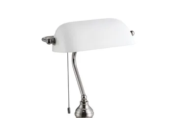 Bordlampe Eglo Banker Nikkel Hvid - Hvid - Belysning - Lamper & indendørsbelysning - Bordlampe - Skrivebordslampe