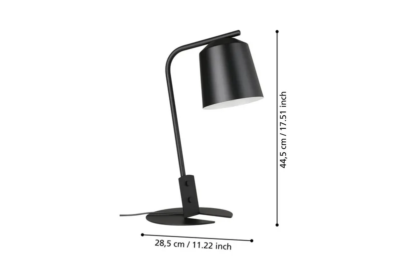 Bordlampe Eglo Oneda - Sort/Hvid - Belysning - Lamper & indendørsbelysning - Bordlampe - Skrivebordslampe