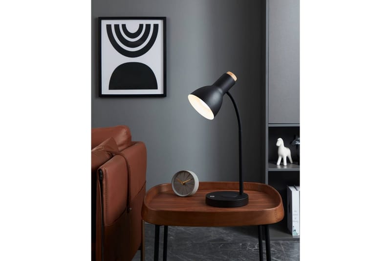 Bordlampe Eglo Veradal-Qi med Touch - Sort/Brun - Belysning - Lamper & indendørsbelysning - Bordlampe - Skrivebordslampe