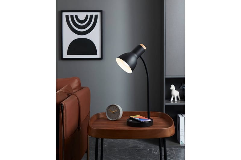 Bordlampe Eglo Veradal-Qi med Touch - Sort/Brun - Belysning - Lamper & indendørsbelysning - Bordlampe - Skrivebordslampe