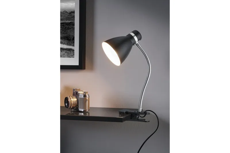 Trio Lighting Harvey Klemlampe E27 Matsort - Belysning - Lamper & indendørsbelysning - Læselampe