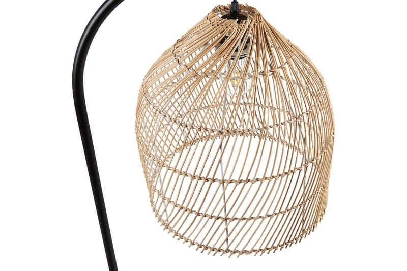 Lakskol Gulvlampe 165 cm - Sort/Natur - Belysning - Lamper & indendørsbelysning - Soveværelse lampe