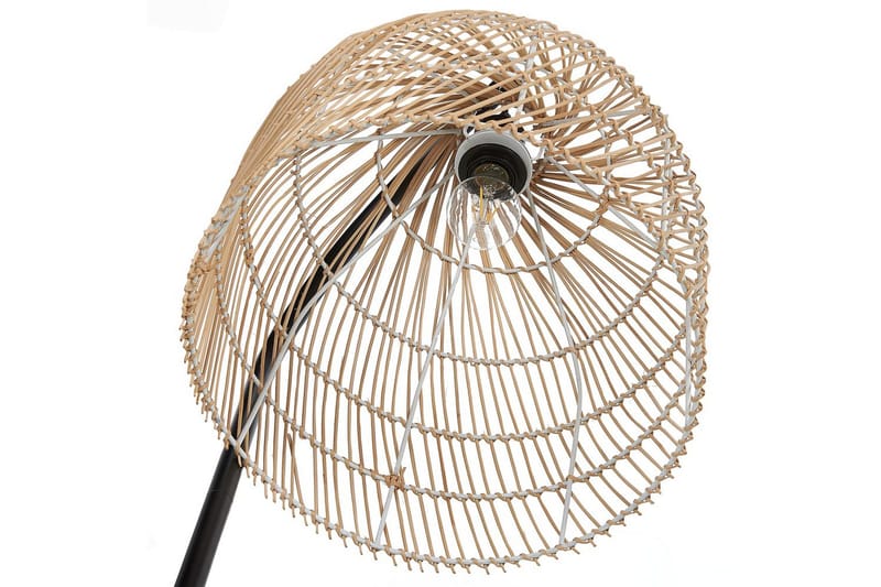 Lakskol Gulvlampe 165 cm - Sort/Natur - Belysning - Lamper & indendørsbelysning - Soveværelse lampe