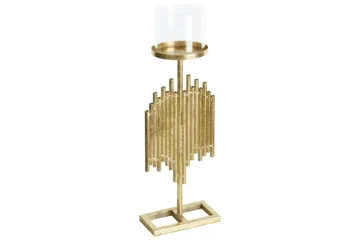 Ljusstake Beliani Nias 18x13x53 cm GOLD - Boligtilbehør - Lys & dufte - Lysestager & lanterner - Kandelaber & lysestage bord