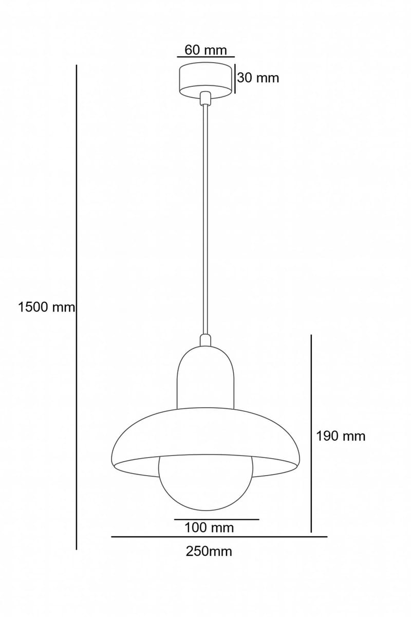 Beylin pendellampe - Sort Eg Hvid - Belysning - Lamper & indendørsbelysning - Loftlampe - Lysekroner