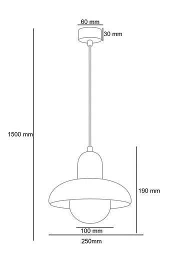 Beylin pendellampe - Sort Valnød Hvid - Belysning - Lamper & indendørsbelysning - Loftlampe - Lysekroner