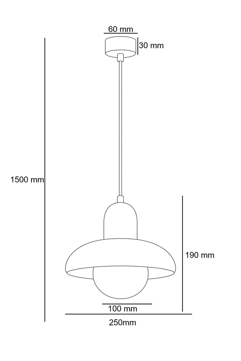 Beylin pendellampe - Sort Valnød Hvid - Belysning - Lamper & indendørsbelysning - Loftlampe - Lysekroner