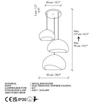 Cadros pendellampe - Hvid - Belysning - Lamper & indendørsbelysning - Loftlampe - Lysekroner