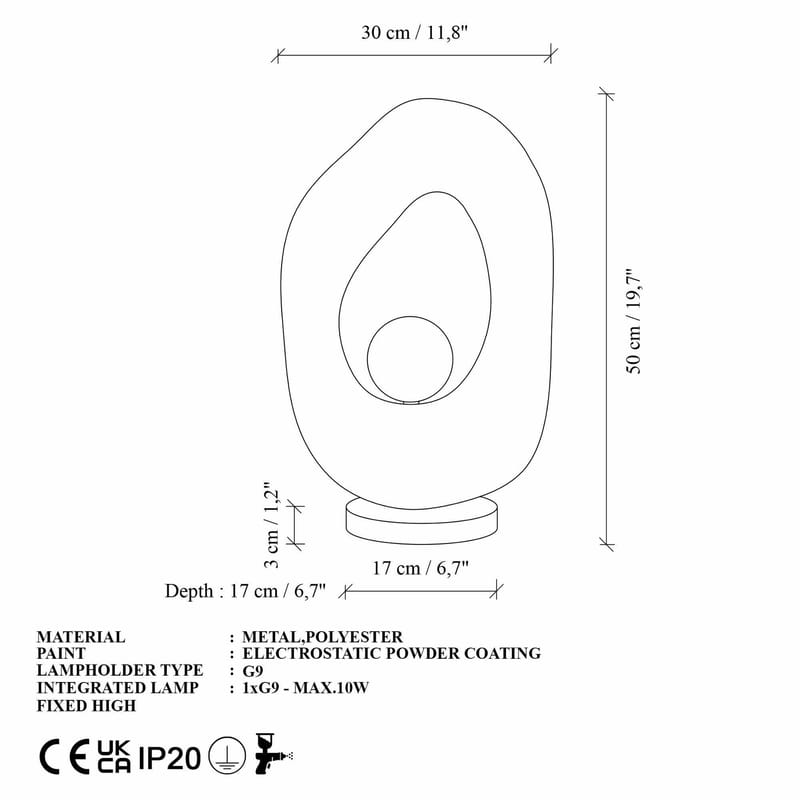 Corlinor bordlampe - Hvid - Belysning - Lamper & indendørsbelysning - Loftlampe - Lysekroner
