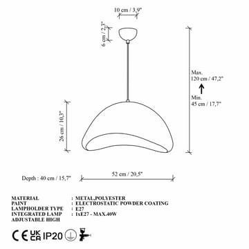 Dasina pendellampe - Hvid - Belysning - Lamper & indendørsbelysning - Loftlampe - Lysekroner