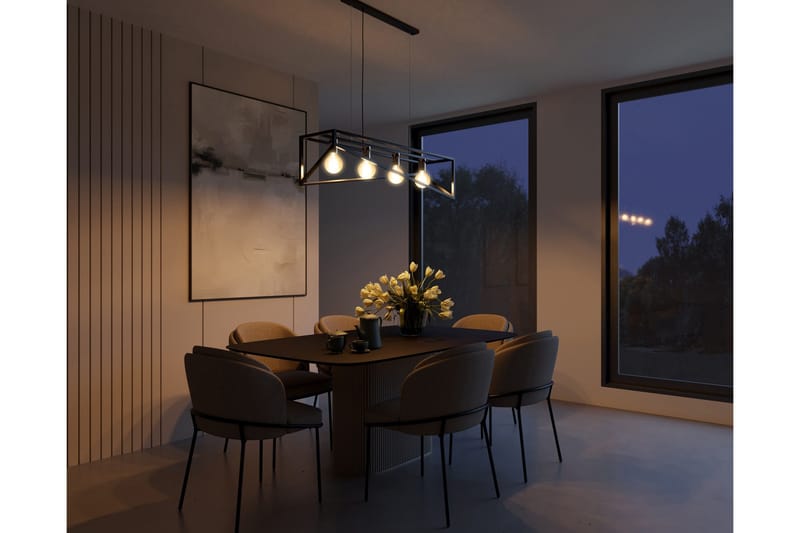 Eluvies Pendellampe Rund - Sort - Belysning - Lamper & indendørsbelysning - Loftlampe - Pendellamper & hængelamper