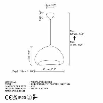 Kaolins pendellampe - Hvid - Belysning - Lamper & indendørsbelysning - Loftlampe - Lysekroner