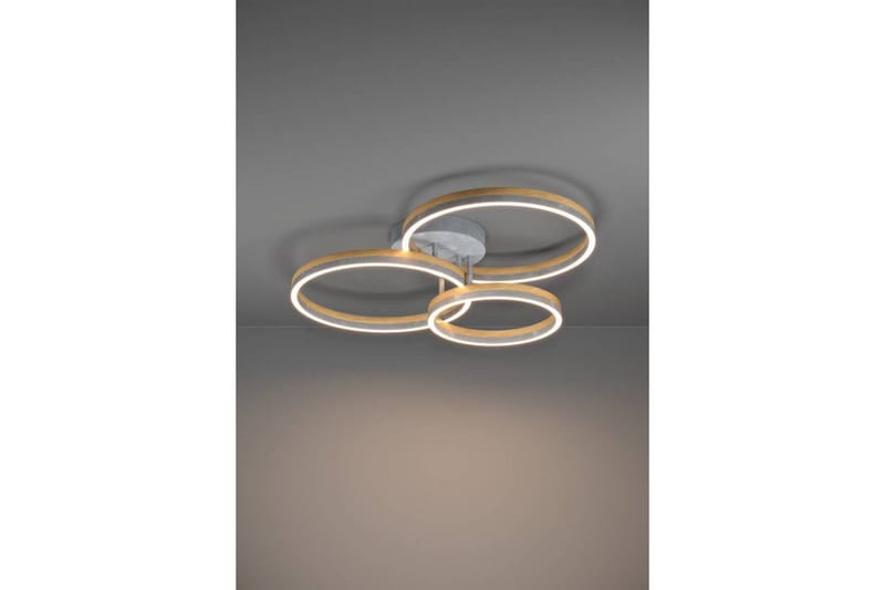 Loftbelysning Eglo Cadinaro Grå/Træ Rund - Belysning - Lamper & indendørsbelysning - Loftlampe - Pendellamper & hængelamper