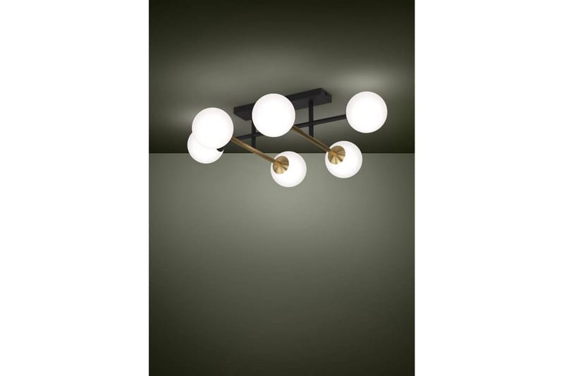 Loftbelysning Eglo Paz Opalhvid/Sort Messing med 6 Lamper - Belysning - Lamper & indendørsbelysning - Loftlampe - Pendellamper & hængelamper