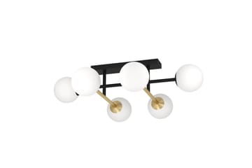 Loftbelysning Eglo Paz Opalhvid/Sort Messing med 6 Lamper - Belysning - Lamper & indendørsbelysning - Loftlampe - Pendellamper & hængelamper