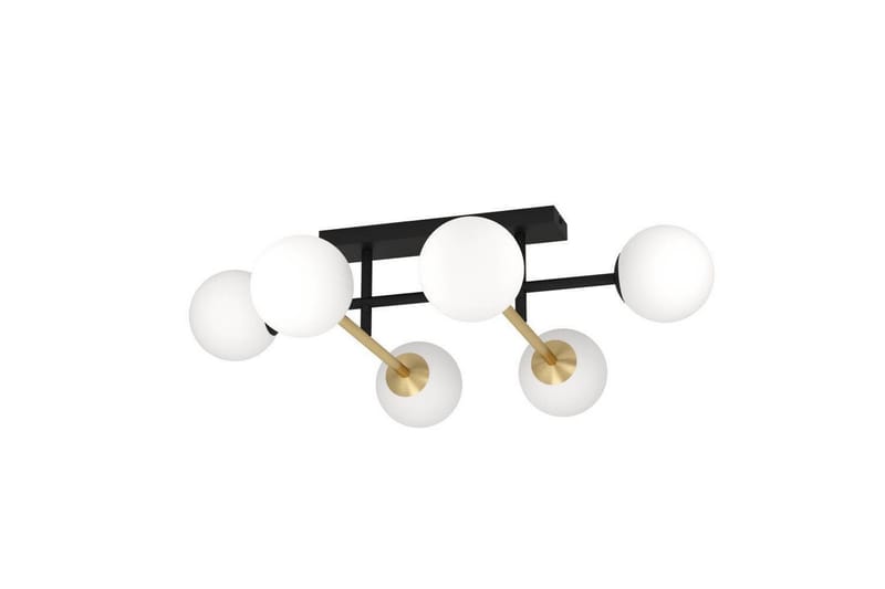Loftbelysning Eglo Paz Opalhvid/Sort Messing med 6 Lamper - Belysning - Lamper & indendørsbelysning - Loftlampe - Pendellamper & hængelamper