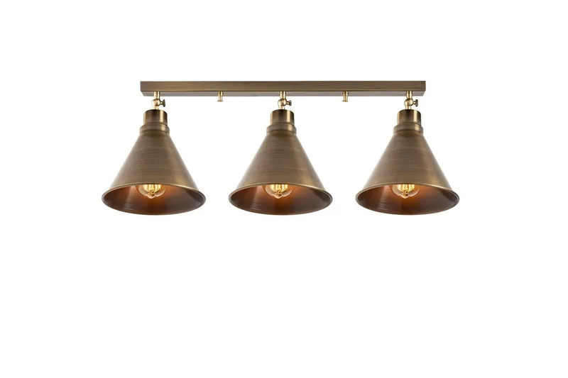 Loftlampe Adrim Tri Vintage, Brun