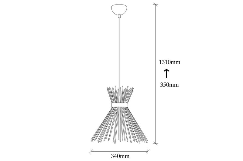 Loftlampe Afroz Sort Enkelt stik - Enkelt stik - Belysning - Lamper & indendørsbelysning - Loftlampe - Pendellamper & hængelamper