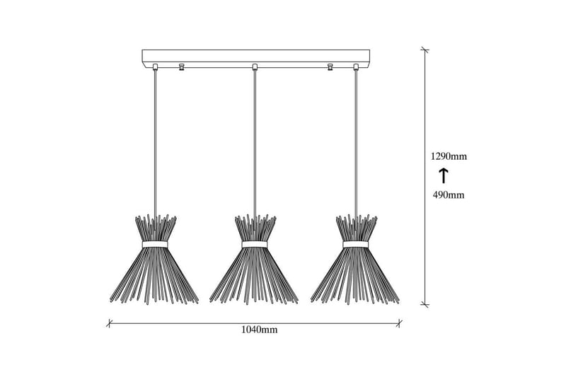 Loftlampe Afroz Sort Tre stik - Tre stik - Belysning - Lamper & indendørsbelysning - Loftlampe - Pendellamper & hængelamper