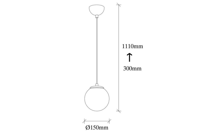 Loftlampe Alion Enkelt Sort / Hvid - Sort/Hvid - Belysning - Lamper & indendørsbelysning - Loftlampe - Pendellamper & hængelamper