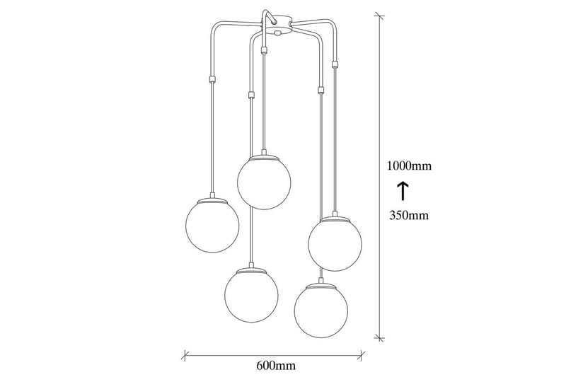Loftlampe Alion Syv Sort / Hvid - Sort/Hvid - Belysning - Lamper & indendørsbelysning - Loftlampe - Pendellamper & hængelamper