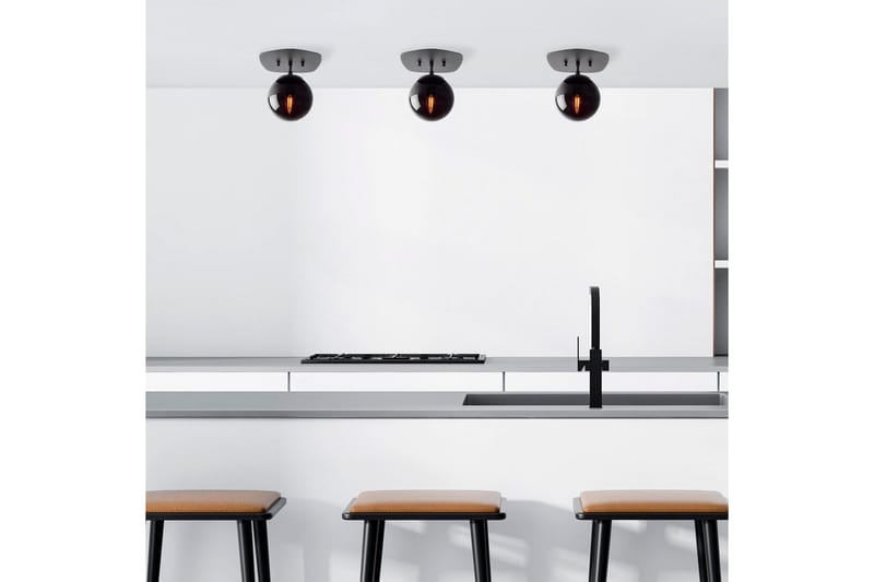 Loftlampe Ariofield (20 x 25 x 25 cm) Sort - Sort - Belysning - Lamper & indendørsbelysning - Loftlampe - Plafond