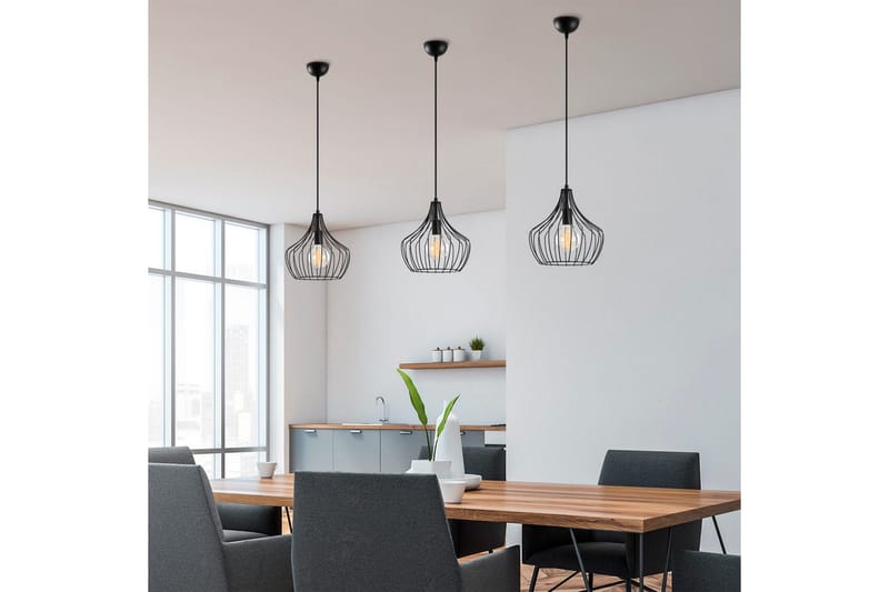 Loftlampe Benro Sort - Sort - Belysning - Lamper & indendørsbelysning - Loftlampe - Pendellamper & hængelamper