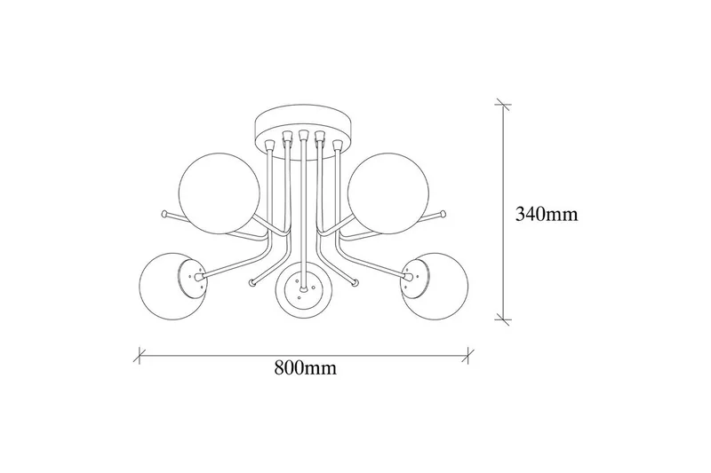 Loftlampe Bhika Masafumie Fem Rany / Hvid - Guld/Hvid - Belysning - Lamper & indendørsbelysning - Loftlampe - Plafond