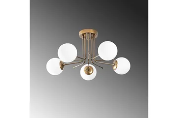 Loftlampe Bhika Masafumie Fem Rany / Hvid - Guld/Hvid - Belysning - Lamper & indendørsbelysning - Loftlampe - Plafond