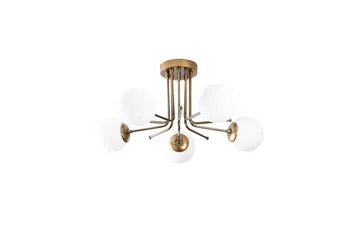Loftlampe Bhika Masafumie Fem Rany / Hvid - Guld/Hvid - Belysning - Lamper & indendørsbelysning - Loftlampe - Plafond