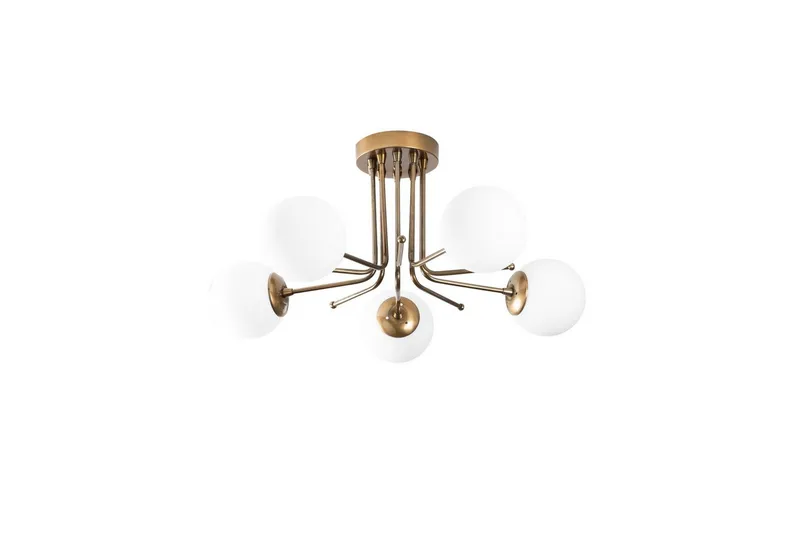 Loftlampe Bhika Masafumie Fem Rany / Hvid - Guld/Hvid - Belysning - Lamper & indendørsbelysning - Loftlampe - Plafond