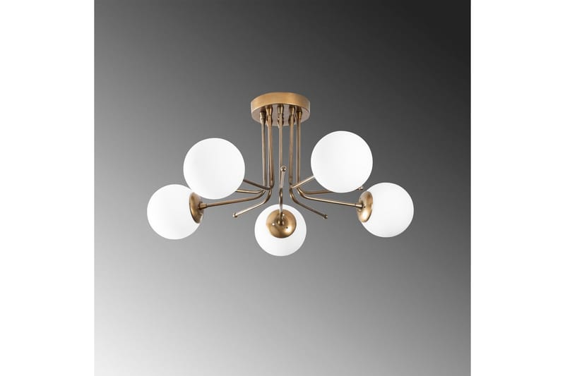 Loftlampe Bhika Masafumie Fem Rany / Hvid - Guld/Hvid - Belysning - Lamper & indendørsbelysning - Loftlampe - Plafond