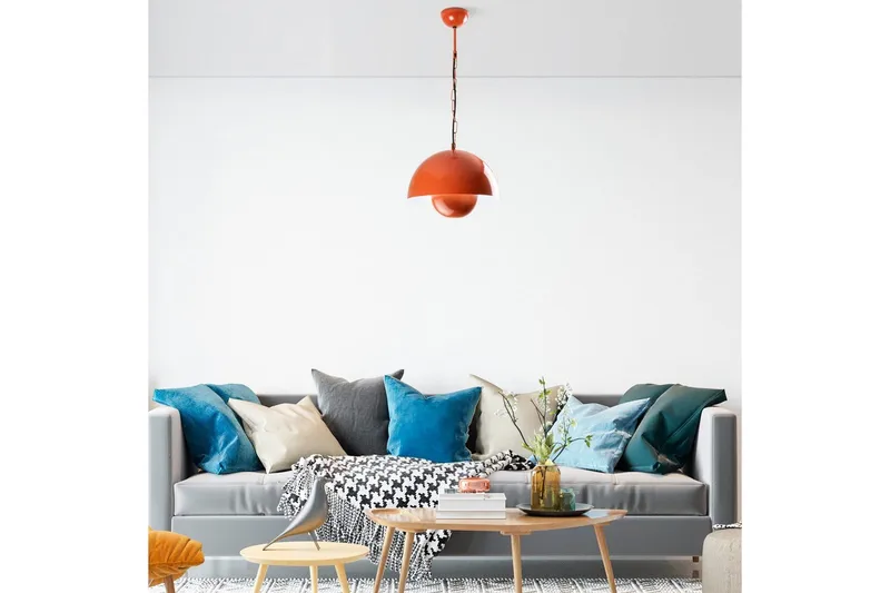 Loftlampe Brena Enkelt Fatning Orange - Orange - Belysning - Lamper & indendørsbelysning - Loftlampe - Pendellamper & hængelamper