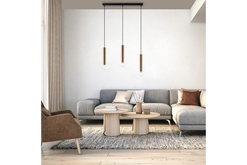 Loftlampe Bruna - 6x120x65 cm, Messing Mat - Belysning - Lamper & indendørsbelysning - Loftlampe - Pendellamper & hængelamper