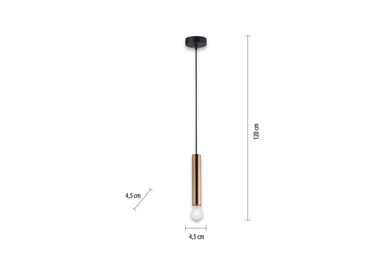 Loftlampe Bruna - 9x120x9 cm, Messing Mat - Belysning - Lamper & indendørsbelysning - Loftlampe - Pendellamper & hængelamper