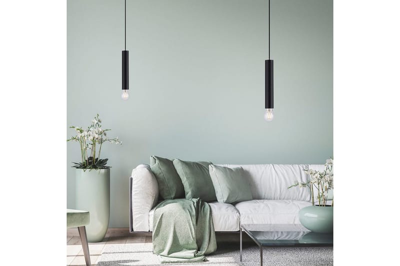Loftlampe Bruna - 9x120x9 cm, Sort - Belysning - Lamper & indendørsbelysning - Loftlampe - Pendellamper & hængelamper
