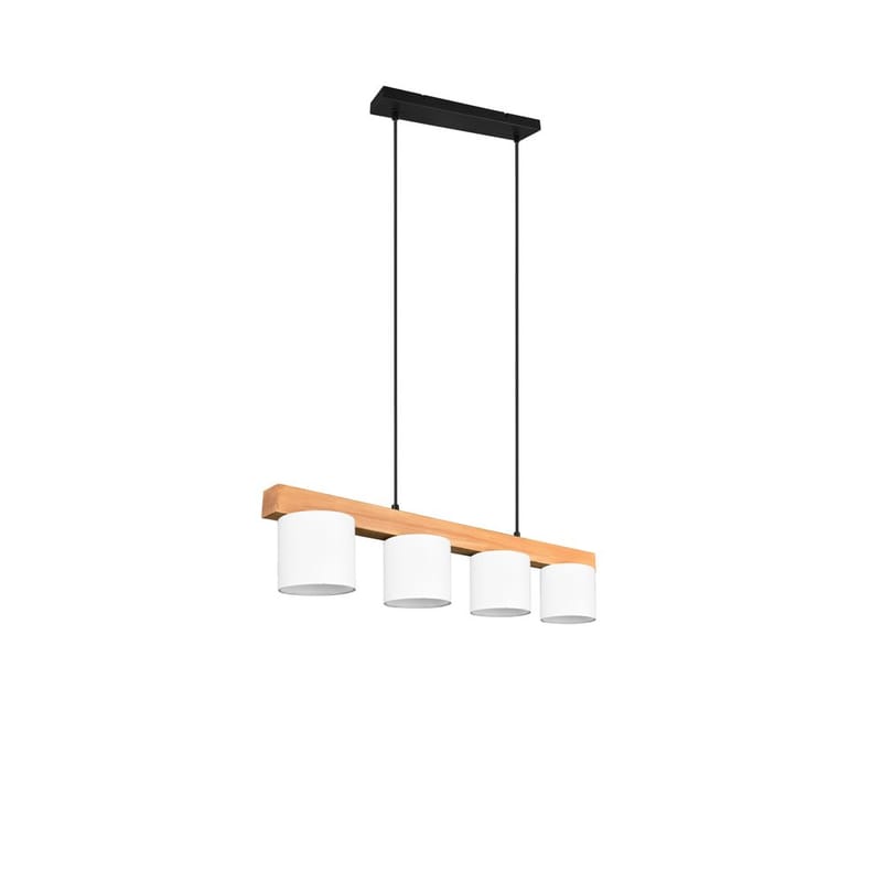 Loftlampe Cameron - Hvid/træ - Belysning - Lamper & indendørsbelysning - Loftlampe - Pendellamper & hængelamper