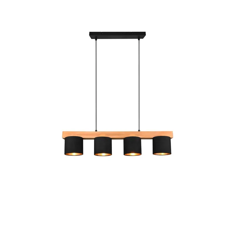 Loftlampe Cameron - Sort/træ - Belysning - Lamper & indendørsbelysning - Loftlampe - Pendellamper & hængelamper