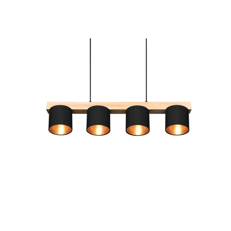 Loftlampe Cameron - Sort/træ - Belysning - Lamper & indendørsbelysning - Loftlampe - Pendellamper & hængelamper