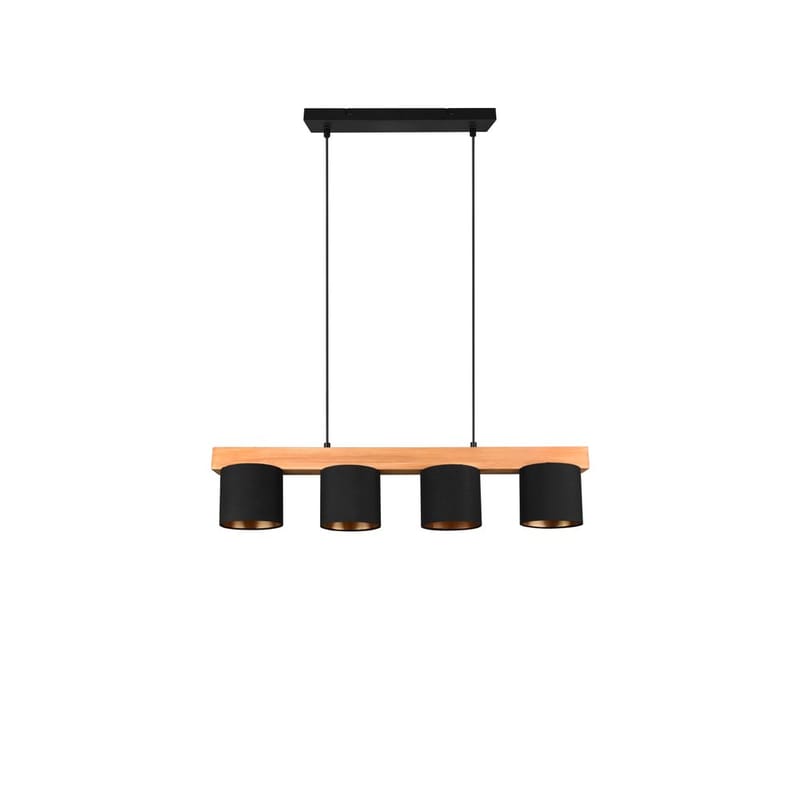 Loftlampe Cameron - Sort/træ - Belysning - Lamper & indendørsbelysning - Loftlampe - Pendellamper & hængelamper