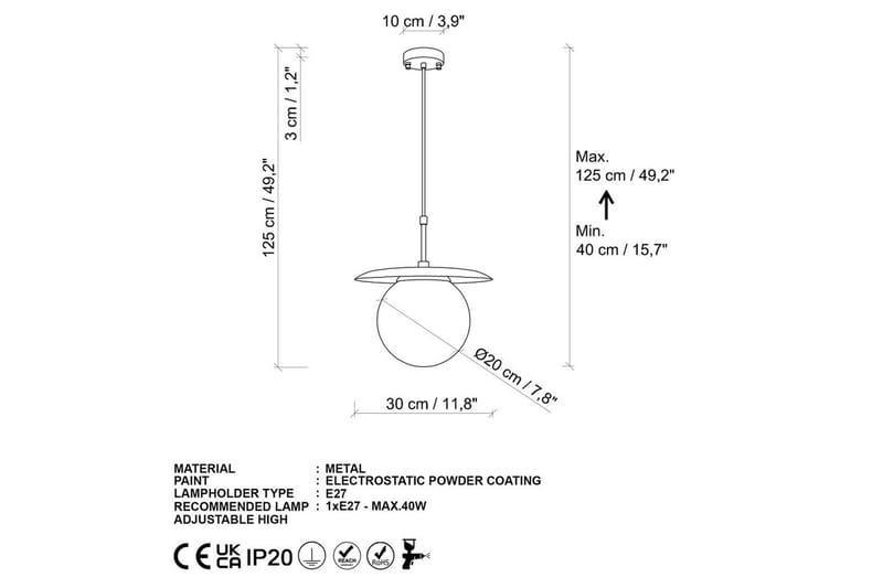 Loftlampe Cartin Rany - Gul - Belysning - Lamper & indendørsbelysning - Loftlampe - Pendellamper & hængelamper