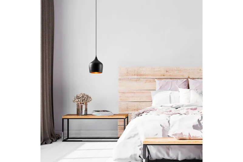 Loftlampe Chichela Enkel Sort - Sort - Belysning - Lamper & indendørsbelysning - Loftlampe - Pendellamper & hængelamper