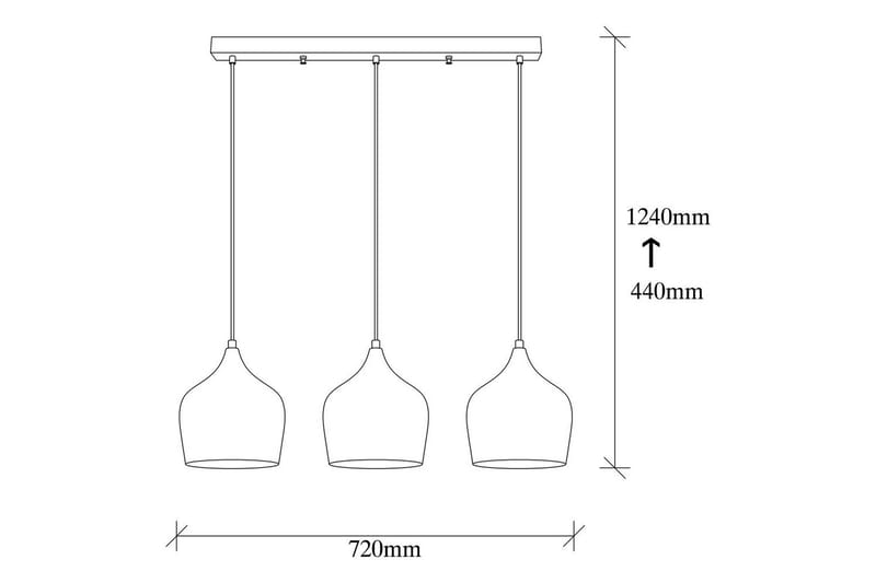 Loftlampe Chichela Tre Vintage - Guld - Belysning - Lamper & indendørsbelysning - Loftlampe - Pendellamper & hængelamper