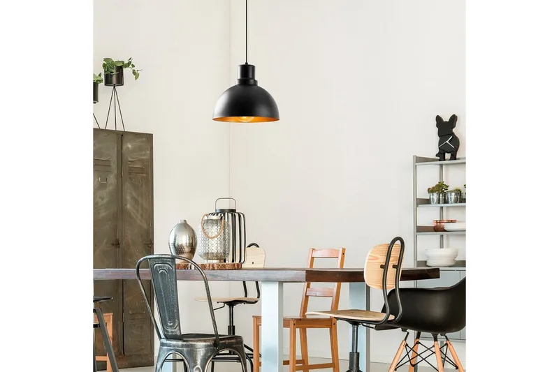 Loftlampe Chichelai Enkelt Sort - Sort - Belysning - Lamper & indendørsbelysning - Loftlampe - Pendellamper & hængelamper