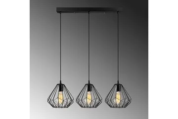 Loftlampe Diamant Tre Sort - Sort - Belysning - Lamper & indendørsbelysning - Loftlampe - Pendellamper & hængelamper
