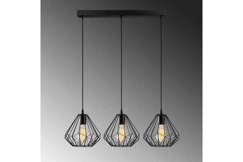 Loftlampe Diamant Tre Sort - Sort - Belysning - Lamper & indendørsbelysning - Loftlampe - Pendellamper & hængelamper